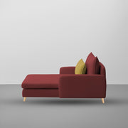 Vive 1 Seater Lounge Sofa for Living Room (Maroon Colour) Premium Fabric Sofa