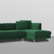 Vesco RHS 6 Seater L Shape Sofa Set for Living Room (Green) Premium Fabric Sofa