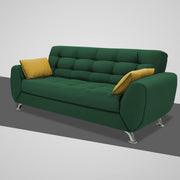 Leadown 3 Seater Sofa for Living Room (Green) Premium Fabric Sofa