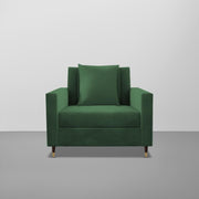 Garcia 1 Seater Sofa Set for Living Room (Black Colour) Premium Fabric Sofa