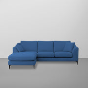 Cortina LHS 4 Seater L Shape Sofa Set for Living Room (Blue Fabric) Premium Fabric Sofa
