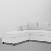 Blustin LHS 4 Seater L Shape Sofa Set for Living Room (Grey Fabric) Premium Fabric Sofa