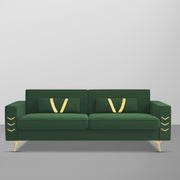 Ivary 3 Seater Sofa Set for Living Room (Black Colour) Premium Fabric Sofa