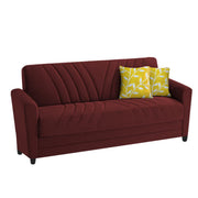 Francis 3 Seater Sofa Set for Living Room (Maroon) Fabric