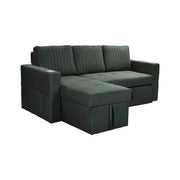 Rogelio 4 Seater LHS L Shape Sofa Set for Living Room (Dark Grey Fabric)