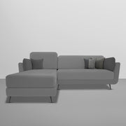 Arlond LHS 4 Seater L Shape Sofa Set for Living Room (Dark Grey Fabric) Premium Fabric Sofa