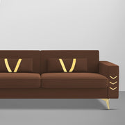 Ivary 3 Seater Sofa Set for Living Room (Black Colour) Premium Fabric Sofa