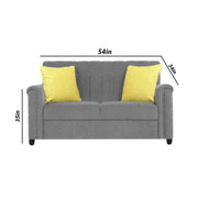 Rogelio 1 Seater Sofa Set for Living Room (Black Fabric)