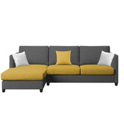 Hanery 4 Seater L Shape Sofa Set for Living Room | Colour - Yellow Black