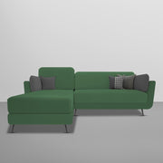 Arlond LHS 4 Seater L Shape Sofa Set for Living Room (Green Fabric) Premium Fabric Sofa