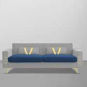 Ivary 3 Seater Sofa Set for Living Room (Black Colour) Premium Fabric Sofa