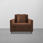 Garcia 1 Seater Sofa Set for Living Room (Black Colour) Premium Fabric Sofa