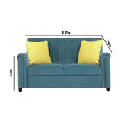 Rogelio 1 Seater Sofa Set for Living Room (Black Fabric)