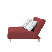 Drantly 3 Seater Sofa Cum Bed for Living Room (Maroon Fabric Color) Premium Suede Velvet Fabric Sofa Cum Bed for Living Room