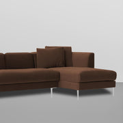 Vesco RHS 6 Seater L Shape Sofa Set for Living Room (Brown) Premium Fabric Sofa
