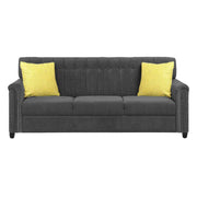 Rogelio 1 Seater Sofa Set for Living Room (Black Fabric)