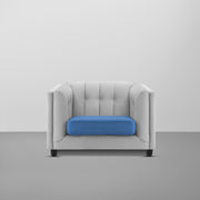 Sinclair 1 Seater Sofa Set for Living Room (Blue Colour) Premium Fabric Sofa