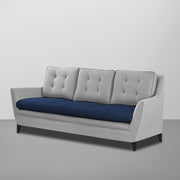 Slove 3 +1 + 1 Seater Sofa Set for Living Room | Color - Cream Black | Premium Fabric Sofa