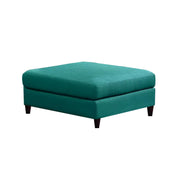Adonway 6 Seater L Shape Sofa Set with Center Table for Living Room (Teal) Premium Fabric Sofa