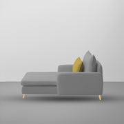 Vive 1 Seater Lounge Sofa for Living Room (Dark Grey Colour) Premium Fabric Sofa