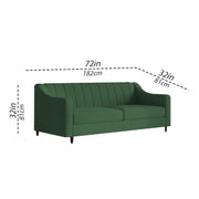 Mobius 3 Seater Sofa Set for Living Room (Green Colour Sofa) Premium Fabric Sofa for Living Room
