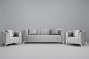 Casaliving Eren 3+1+1 Seater Sofa Set for Living Room (Black Colour Fabric) Premium Fabric Sofa Set for Living Room