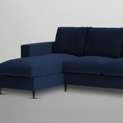 Charmi LHS 4 Seater L Shape Sofa Set for Living Room (Blue Fabric) Premium Fabric Sofa