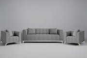 Casaliving Eren 3+1+1 Seater Sofa Set for Living Room (Black Colour Fabric) Premium Fabric Sofa Set for Living Room