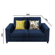 Nancy 2 Seater Sofa Set for Living Room | Color - Brown Grey