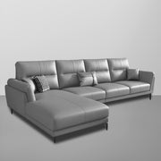Morken LHS 6 Seater L Shape Sofa Set for Living Room (Grey) Premium Fabric Sofa
