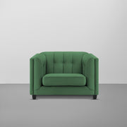 Sinclair 1 Seater Sofa Set for Living Room (Green Grey Colour) Premium Fabric Sofa