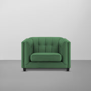 Sinclair 1 Seater Sofa Set for Living Room (Blue Colour) Premium Fabric Sofa