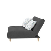 Drantly 3 Seater Sofa Cum Bed for Living Room (Black Fabric Color) Premium Suede Velvet Fabric Sofa Cum Bed for Living Room
