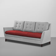 Slove 3 +1 + 1 Seater Sofa Set for Living Room | Color - Cream Black | Premium Fabric Sofa