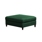 Adonway 6 Seater L Shape Sofa Set with Center Table for Living Room (Green Fabric) Premium Fabric Sofa