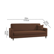 Premium Valkyrie 3 Seater Sofa Set 3 Seater Modern Sofa Set for Living Room (Brown Color Fabric)