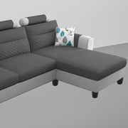 Lanorome RHS 4 Seater L Shape Sofa Set for Living Room- (Dark Grey) Premium Fabric Sofa