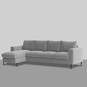 Charmi LHS 6 Seater L Shape Sofa Set for Living Room (Grey Fabric) Premium Fabric Sofa