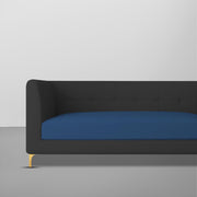 Magnus 3 Seater Sofa Set for Living Room (Blue Black Colour) Premium Fabric Sofa