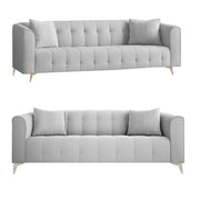 Casaliving Eren 3+1+1 Seater Sofa Set for Living Room (Black Colour Fabric) Premium Fabric Sofa Set for Living Room