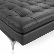 Danny 3 Seater Sofa Cum Bed Leatherette Fabric (Black) with Two Cushions Perfect for |Home Living |Office Room and Guest Room Premium Sofa