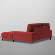 Latieo RHS 2 Seater Lounger L Shape Sofa Set for Living Room (Maroon) Premium Fabric Sofa