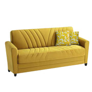Francis 3 Seater Sofa Set for Living Room (Yellow) Fabric