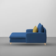 Vive 1 Seater Lounge Sofa for Living Room (Blue Colour) Premium Fabric Sofa