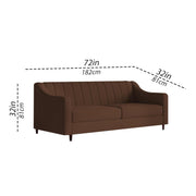 Mobius 3 Seater Sofa Set for Living Room (Brown Colour Sofa) Premium Fabric Sofa for Living Room