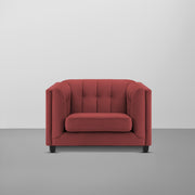 Sinclair 1 Seater Sofa Set for Living Room (Blue Colour) Premium Fabric Sofa