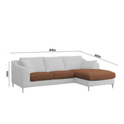 Cortina RHS 4 Seater L Shape Sofa Set for Living Room (Brown Grey Fabric) Premium Fabric Sofa