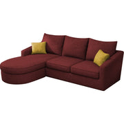 Shrank Round Lounger L Shape 4 Seater Sofa Set for Living Room (Maroon) Fabric Sofa | LHS