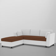 Blustin LHS 4 Seater L Shape Sofa Set for Living Room (Brown Grey Fabric) Premium Fabric Sofa