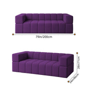 Casaliving Royce Modern Velvet Fabric Sofa, Tufted Design Upholstered 3 Seater Sofa Set for Living Room, Premium Velvet Fabric Sofa (Black)